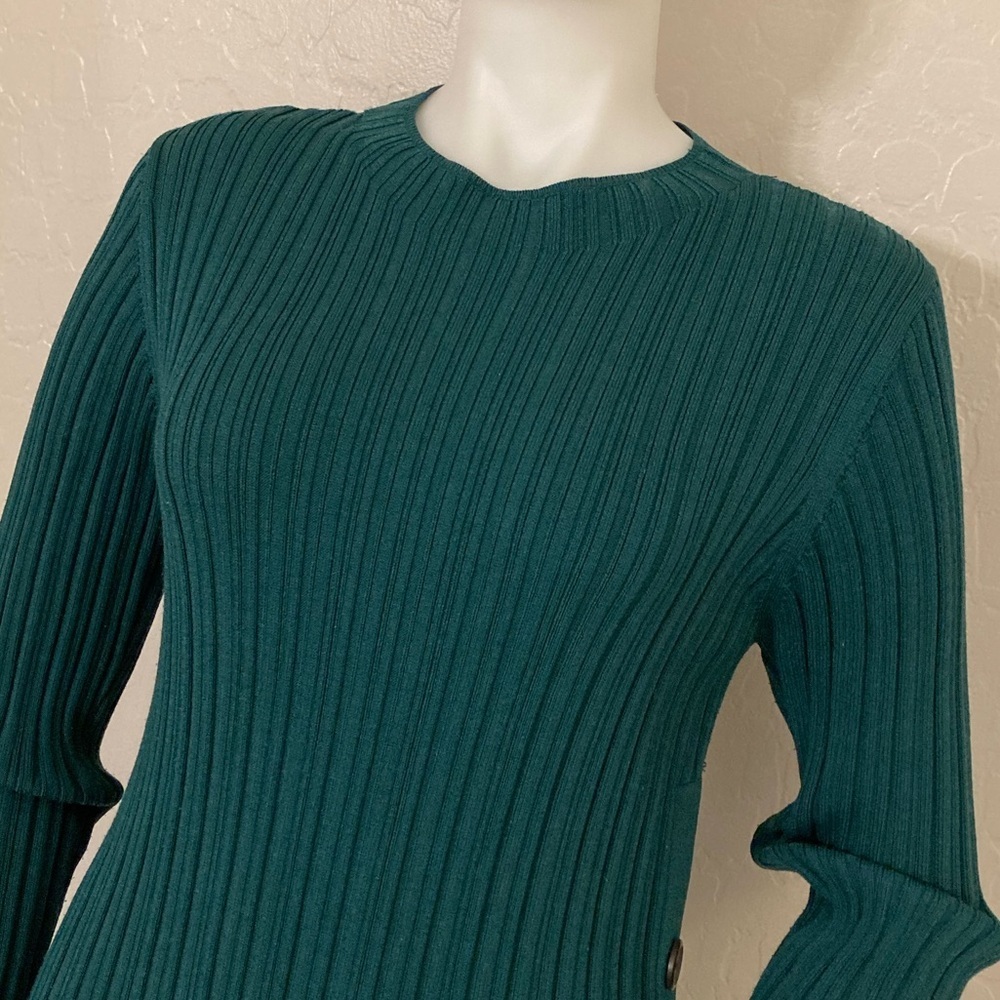 Adam Lippes Emerald Green Ribbed Sweater Dress XXL - Picture 6 of 13